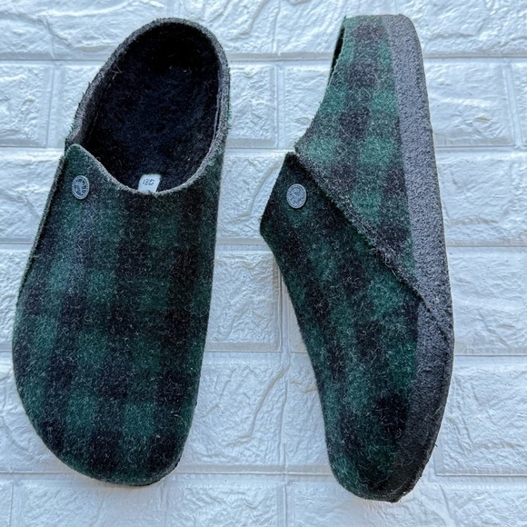 Birkenstock Green Black Plaid Zermatt
Shearling Clog Slippers men 10-10.5 43 - Picture 1 of 8